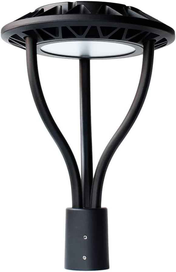 Led Post Top Light 60W Circular DLC/ETL Listed LED Street Area Post Top Outdoor IP65 Waterproof Pathway Pole Yard Light Fixture (60W)