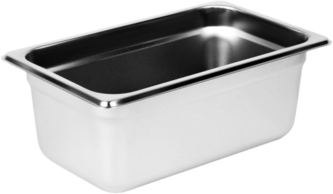 Soro Essentials- 1/4 Size 4 Deep Stainless Steel Anti-Jamming Steam Table Pan 22 Gauge- Chafer Food Pan Stackable Anti-Jam Steam Pans for Hotel Restaurant Supplies Party Buffet Event Catering