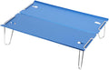 POPETPOP Folding Aluminum Table Portable Small Picnic Stainless Steel Legs for BBQ Hiking Outdoor