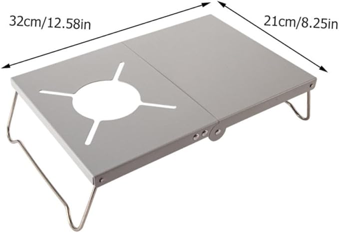 Totority 1set Portable Folding Camping Table Lightweight for Outdoor Cooking Picnics and Travel Compact Design Easy to Carry and Store Silver Sturdy