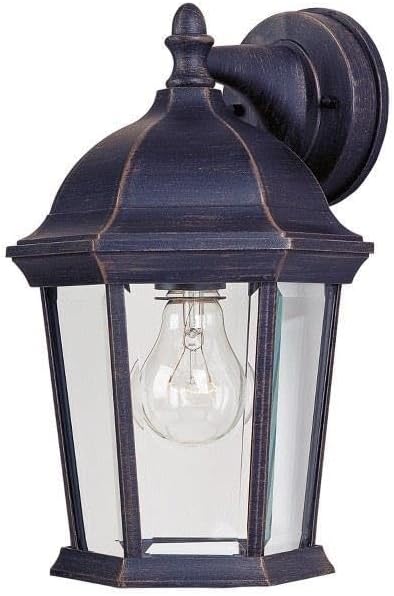 Maxim Cast-One Light Outdoor Wall Mount in Early American Style-8 Inches Wide by 12 inches high-Empire Bronze Finish