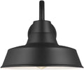 Sea Gull Lighting Barn Light-1 Light Medium Outdoor Wall Lantern in Traditional Style-12 Inch Wide by 10.63 Inch high-Black Finish-Incande
