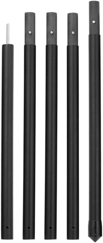 Carbon Fiber Tarp Poles Camping Canopy Adjustable Rods Tent Support Outdoor Hiking Lightweight Portable Multi-Section Design No Tools Required Easy Install Remove Luminous Cap(2.9m)