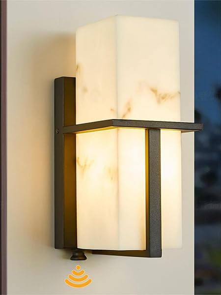 Dusk to Dawn Sensor Outdoor Wall Lantern Industrial Outdoor Sconce Waterproof Modern Exterior Wall Mounted Lighting Fixtures with Photocell Button Matte Black Outside Lamps for House Porch