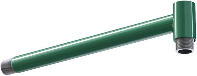 Steel Lighting Co. Topanga Barn Light | Outdoor Wall Mounted | Farmhouse Garage Light Made in America | 14 inch Dome | 11 inch Straight Arm | Green Exterior/White Interior