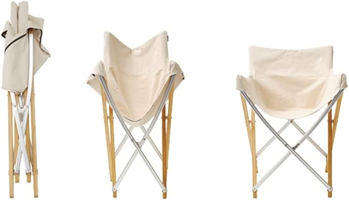 Snow Peak Take! Bamboo Chair LV-085 Designed in Japan Made of Canvas and Bamboo for Indoor Outdoor Use Lifetime Product Guarantee White