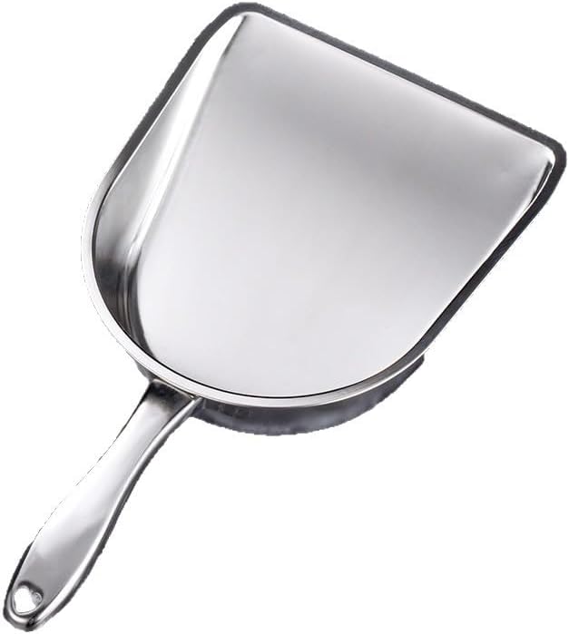 Large Thickened Stainless Steel Scoop Handle Design Multi-Purpose for Grain/Feed/Flour/Grain Household Cleaning &amp Storage