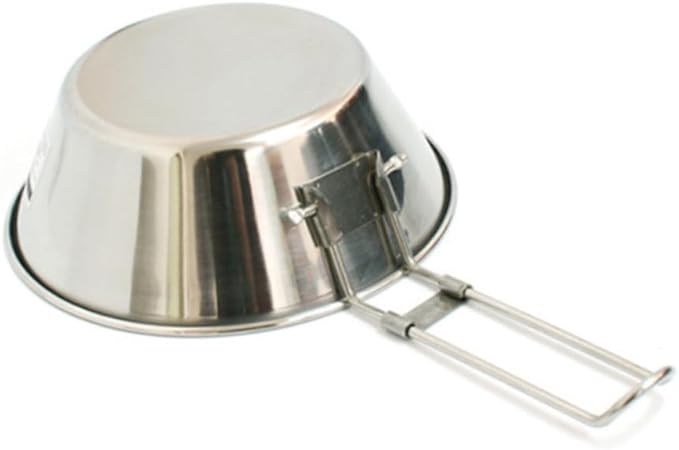 TOYANDONA 3pcs Portable Foldable Stainless Steel Bowl Lightweight Outdoor Camping Dish Handle for Travel Food-grade Material Easy to Clean Compact Design for Hiking and Adventure
