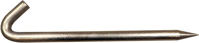 Moose Supply Steel Tent Stakes Heavy Duty Ground Stake Metal Stakes to Anchor Commercial Inflatables Outdoor Camping Canopy Fence Garden Tent Accessories 1 Diameter x 18 Length 10 Pack