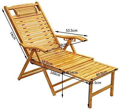 Summer Chair Dual Purpose Folding Bamboo Woven Folding Recliner Recliner Sun Office Chair Armchair Garden Chair Lounge Chair Sun Beach Chairs Send CushionBrown