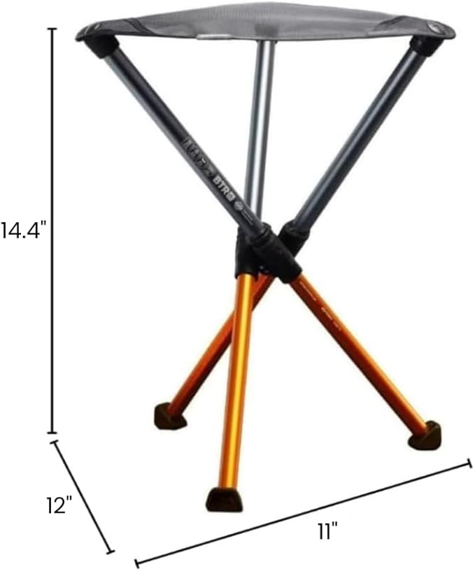 Hillsound BTR Stool for Ultralight Backpacking &amp Hiking Lightweight Camping Chairs Compact Portable Outdoor Seat Hunting Adventures Durable Tripod Design Made in Korea