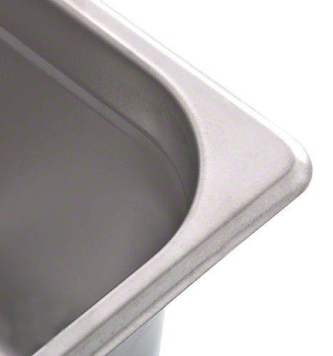 Update International 6 Third-Size Anti-Jam Steam Table PanSilver