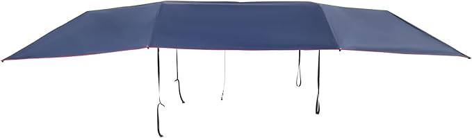 Semi-Automatic Car Canopy Tent 13.78x7.2ft Folding Sun Protection Car Awning Cover Removable Carport Umbrella Portable Universal Auto Shading Protection for Sedan SUV Parking Outdoors (Navy Blue)