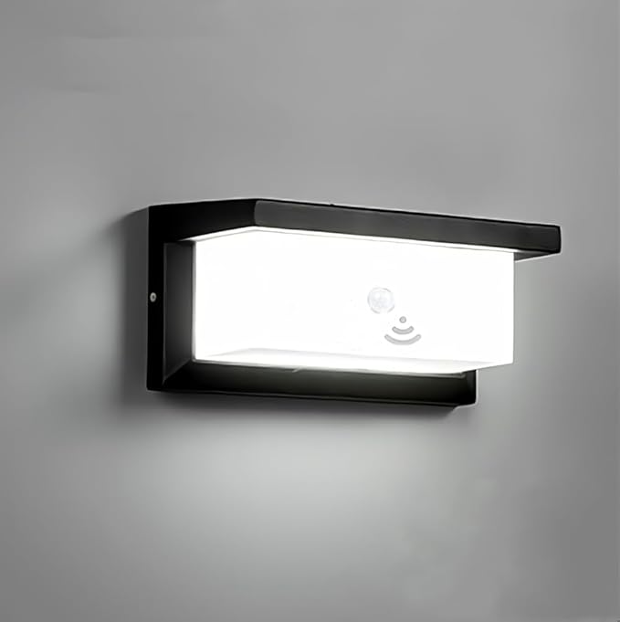 iKenta Motion Sensor Outdoor Porch Lights18W 6000K IP65 Waterproof Exterior Outdoor Lighting Wired Wall Sconce Light Fixture Wall Mount Outside Light for Garage Porch Entryway