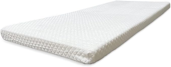 Foamma 3'' x 26'' x 63'' Memory Foam Roll-Up Camping Mattress CertiPUR-US Certified Foam Quilted Soft Cover Made in USA Portable and Comfortable