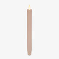Luminara Flameless Candle Taper (1 x 9.5) Melted Top Real Wax Unscented Remote Ready Timer (Dusky Rose)