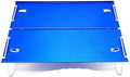 Outdoor Aluminum Alloy Folding Table Camping Portable Barbecue Table Hand Mini Table(Blue)