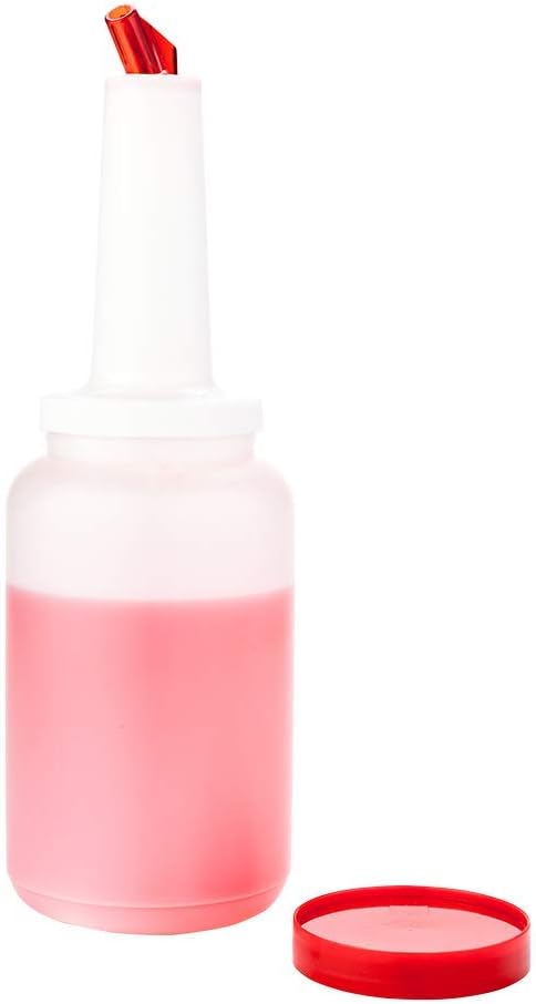 AME D'ESSENCE (SET OF 6) Store N Pour Spout Bottle Containers Flow-N-Stow Fruit Juice &amp Liquor Bar Pour Bottles 2 Quart 6 Colors