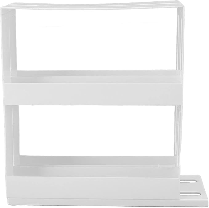 Sliding Rack Large Capacity Nonslip Bottom Pull Out Rotating Rack for Kitchen Supplies or Home Items Plastic