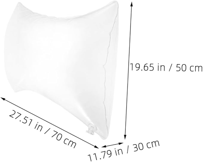POPETPOP Inflatable Pillow Inserts for Camping Long Rectangular Portable Foldable Travel Pillow Air Bladder Support