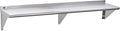Profeeshaw NSF Stainless Steel Shelf 12” x 72” 345 lb Commercial Shelves Wall Mounted Metal Shelving with Backsplash and 2 Brackets for Restaurant Bar Utility Room Kitchen and Garage
