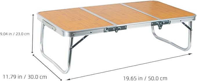 Portable Folding Camping Table Aluminum Outdoor Side Desk with Carry Handle for Hiking Picnic BBQ and Travel