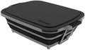 4-in-1 Expandable Prep &amp Serve Tub - 3 Gallon Collapsible Marinating and Brining Container with Cutting Board Lid - Gray