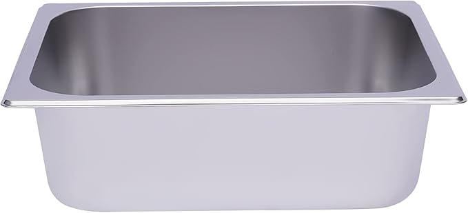 6 Pack 1/2 Size Stainless Steel Steam Hotel Pan 12.99 x 10.24 x 3.94 In Steam Table Pan Food Service Pan for Party Kitchen Restaurant Hotel