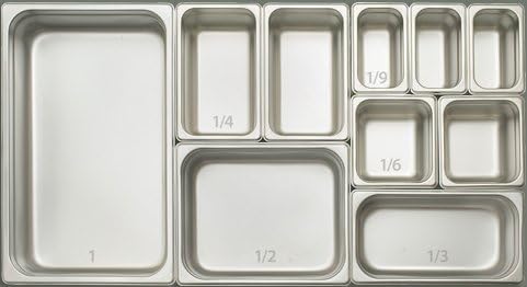 Tiger Chef 6-inch 1/6 Sixth Size Stainless Steel Anti-Jam Steam Table Pans 3-Pack