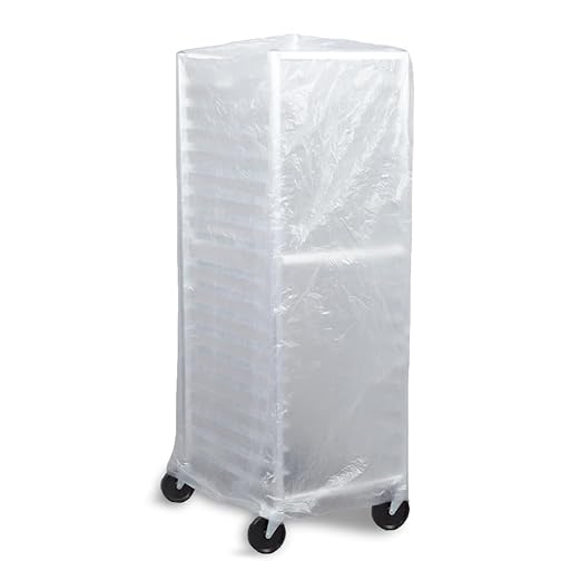 Tronex 50 Pcs Disposable Bun Pan Rack Covers High-Density Polyethylene Food Safe Plastic Bakers Bakery Rack Cover 26 x 26'' x 83'' (Star Seal Top)