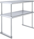 Worktable with Double OverShelf Stainless Steel NSF (36 in. Long x 18 in. Deep)