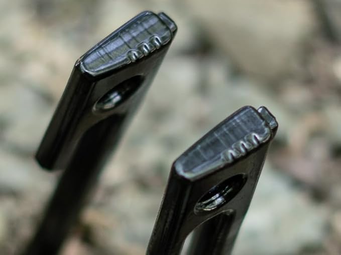DOD Carrot Top Forged Peg Set - Pack of 8 Tent Stakes Heavy Duty - Tarp Stakes - Pegs for Camping Tents Stakes - Camping Pegs