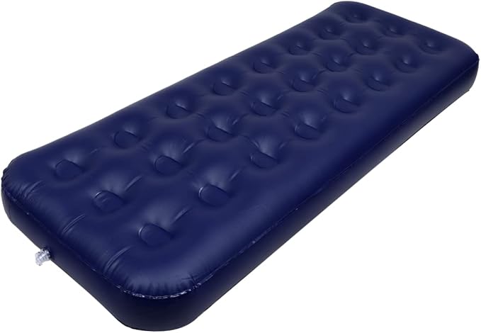 1Pc Inflatable Camping Air Mattress Bed Foldable Single Cushion for Outdoor Use Durable Sleeping Mat with Honeycomb Design for Travel and Easy Storage