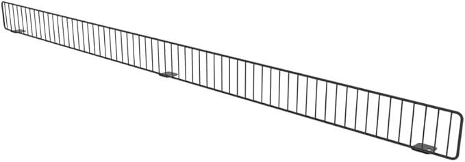 DGS Retail Wire Shelf Divider Front Fence for 48 W Lozier &amp Madix Gondola Wire Shelving Black 3 H