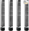 SI Shelving Inc. 44 h Chrome Wire Shelving Posts 4 Count