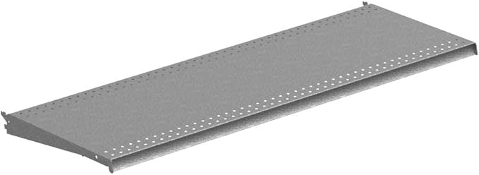 Lozier TL Shelf - Retail Display Shelving - Compatible Gondola Shelving Units - Product Shelves for All Commercial Business Types - 3' Width x 25 Depth (Silver Vein)