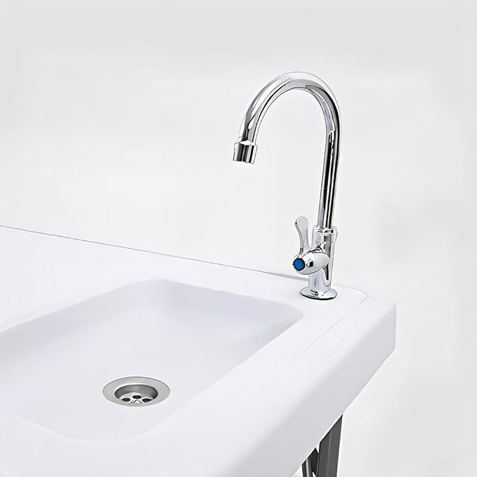 Fishing Cleaning Table with Sink - Portable Folding Camping Sink Table | Fish Fillet Hunting Station with Faucet Ideal for Picnic Gardening &amp Kitchen Use - White