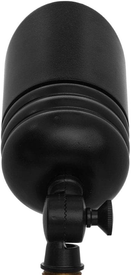 VOLT Fat Boy 12V Brass Outdoor Spotlight (Black) for Low Voltage Landscape Lighting of Yard Lawn Garden Patio Trees &amp House