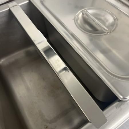 12 Stainless Steel Steam Table Adapter Bars – Hotel Pan Divider for Full &amp Fractional Size Pans Commercial Food Service Use (8 12-inch Long)