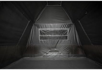 10' x 9' Ozark Trail Six-Person Dark Rest Cabin Family Camping and Adventure Tent Includes a Gear Loft Hanging Organizer and Electrical Port Access and Ground Vent for Improved Air Circulation