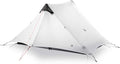 3F UL GEAR Lanshan 2 Person Tent Hiking Ultralight Camping Tent Professional 15D Silnylon Rodless Trekking Pole Tent Waterproof Backpacking Outdoor for Camping Bivvy