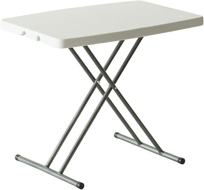 Adjustable Folding Table - Portable and Durable Plastic Foldable Table for Outdoor Activities