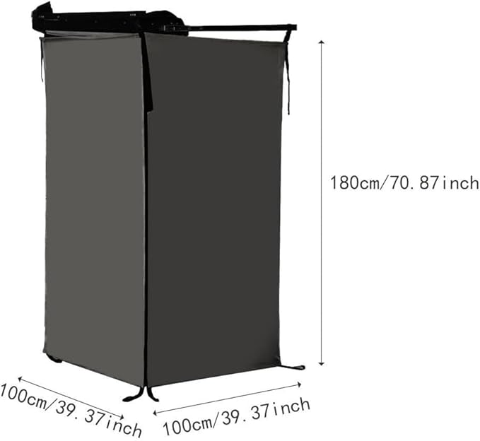 Vehicle Side Shower Tent Privacy Shelter Bathroom Overland Toilet Stall Changing Dressing Room for Tailgate Restroom Travel
