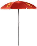PICNIC TIME NCAA USC Trojans Outdoor Canopy Sunshade Beach Umbrella 5.5' - Small Patio Umbrella - Beach Chair Umbrella
