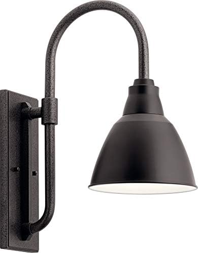 Kichler 49836BK Restoration One Light Outdoor Wall Mount from Pellinord Collection in Black Finish