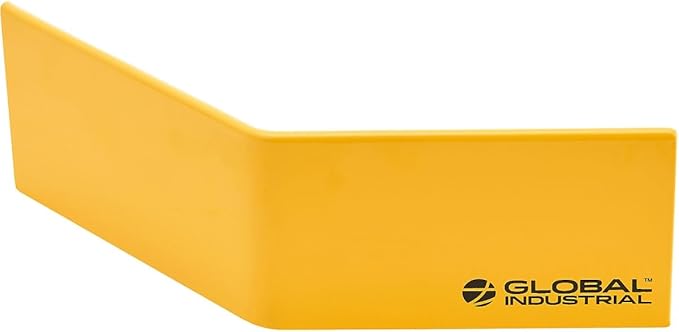 Global Industrial 670815 Safety Floor Curb - Heavy-Duty - 45 deg Corner - 0.375 in. Thick - Yellow