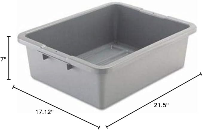 Rubbermaid Commercial - Bus/Utility Box 7.125Gal Gray Product Category: Desk Accessories &amp Workspace Organizers/Storage Containers