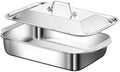 18x11 Inch Commercial Stainless Steel Pan with Lid and Cool Touch Handles Suitable for Lasagna Casseroles Sheet Pan Dinners and Bread Proofing