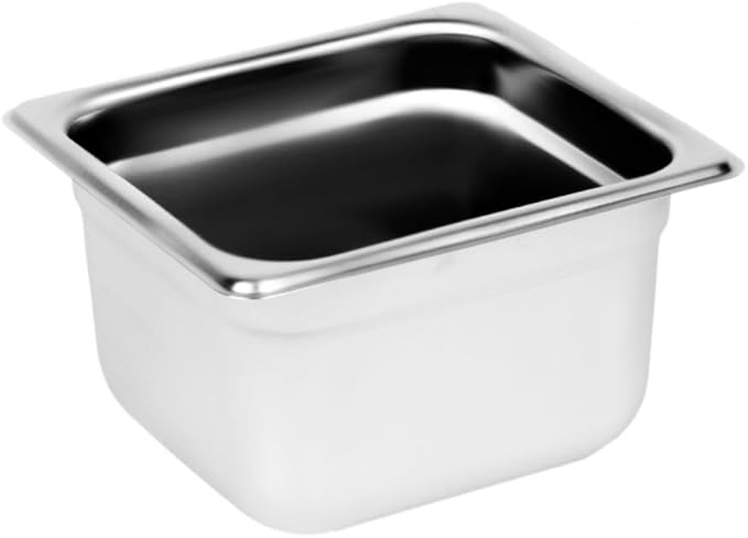 Soro Essentials- 1/6 Size 4 Deep Stainless Steel Anti-Jamming Steam Table Pan 22 Gauge- Chafer Food Pan Stackable Anti-Jam Steam Pans for Hotel Restaurant Supplies Party Buffet Event Catering