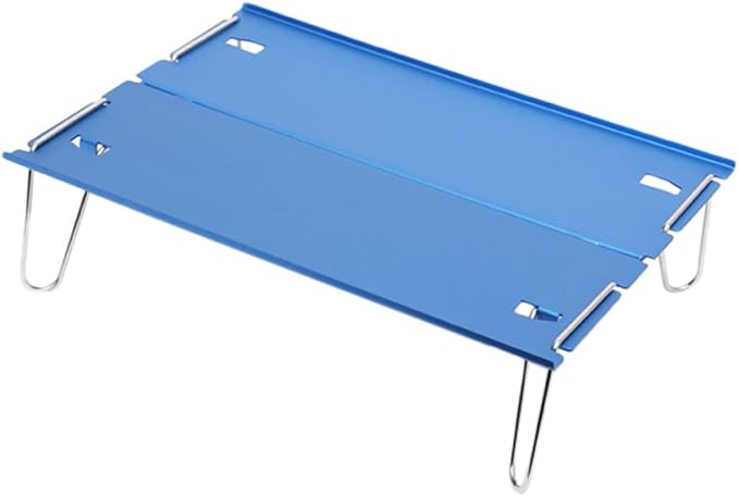 HANABASS Small Tea Table Easy to up Fold Down Portable Aluminum Folding Table for Outdoor Activities